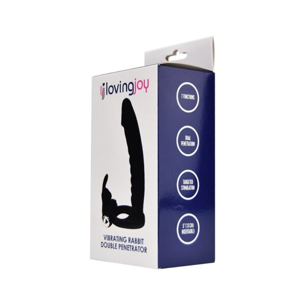 Loving Joy Double Fun Vibrating Rabbit Double Penetration Strap-On - Image 5