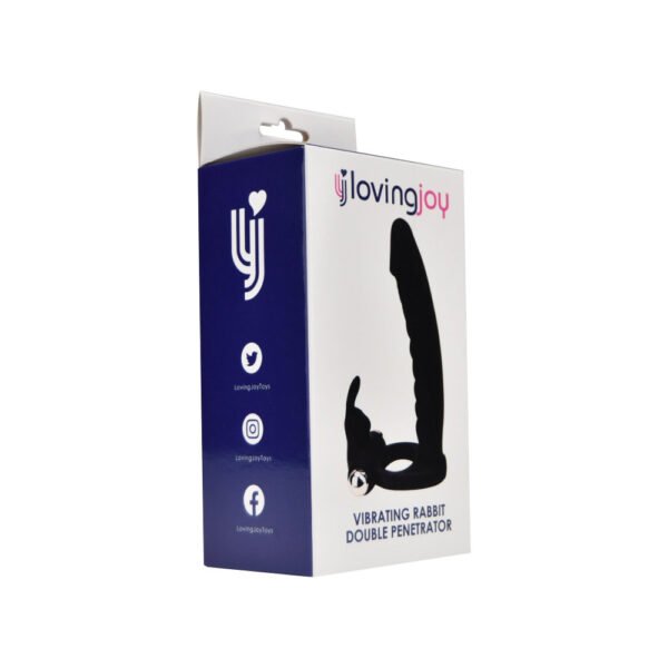 Loving Joy Double Fun Vibrating Rabbit Double Penetration Strap-On - Image 6