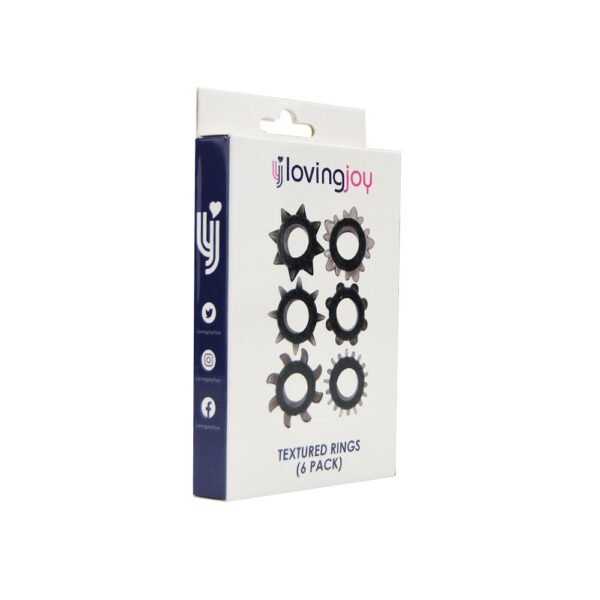 Loving Joy Textured Cock Ring Set (6 Pack) - Image 14