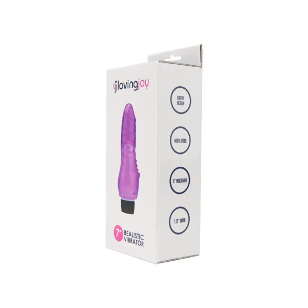 Loving Joy 7 inch Realistic Vibrator Purple - Image 8