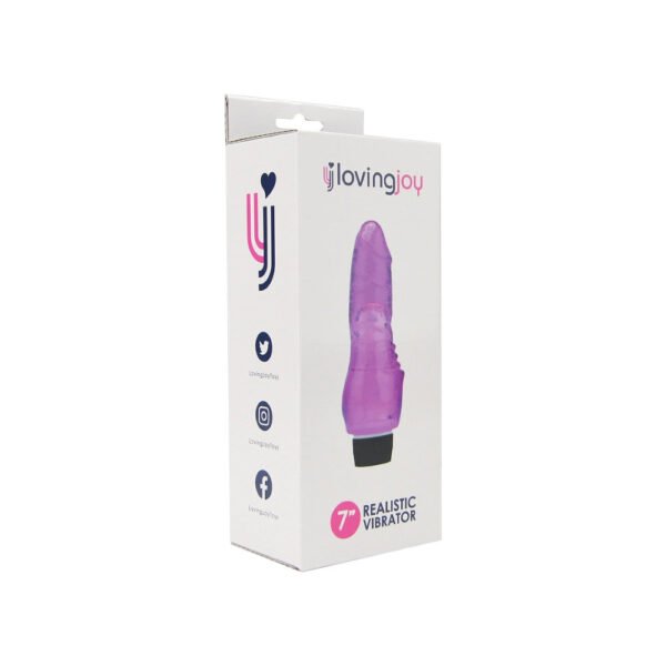 Loving Joy 7 inch Realistic Vibrator Purple - Image 9