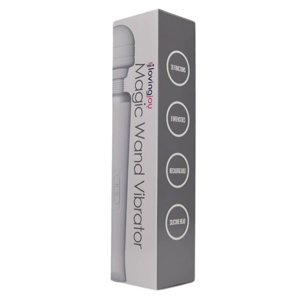 Loving Joy Rechargeable Magic Wand Vibrator White - Image 6